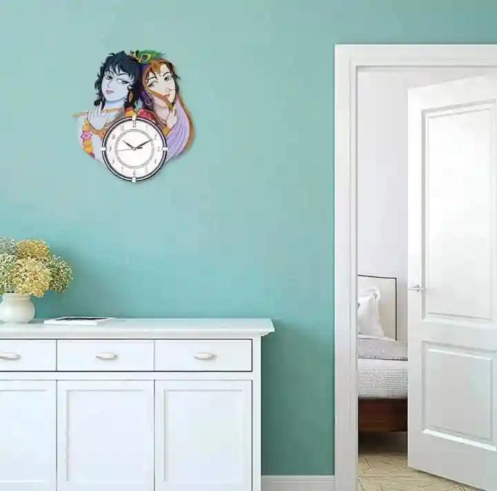 Radha Krishna Design Wall Clock