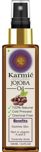 Karmic Cold Pressed Jojoba Oil For Skin Moisturizing, Hair Growth, and Nail Care Controls Acne -100 Ml