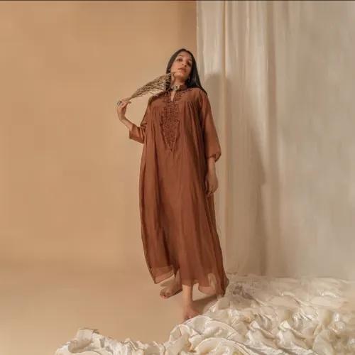 Coffee Brown Kurti Dress - Small