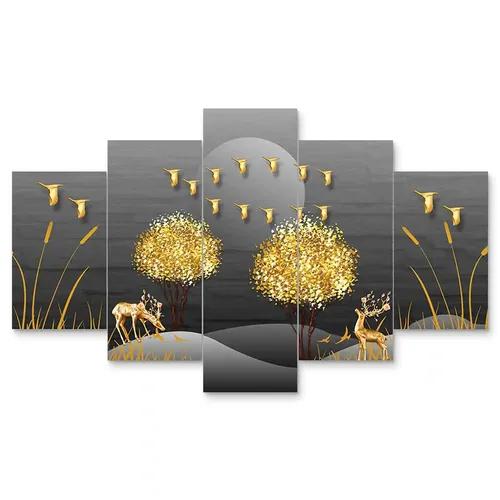 Framed Wall Painting For Home Decoration Pack of 5- Pattern 70