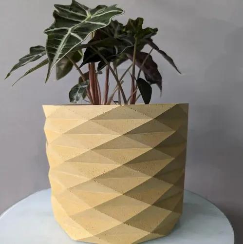 Little Jungle X CuteCrete Luxe Large Concrete Planter (Yellow) | | Flower pots for Home Decoration | Balcony Decor | Garden