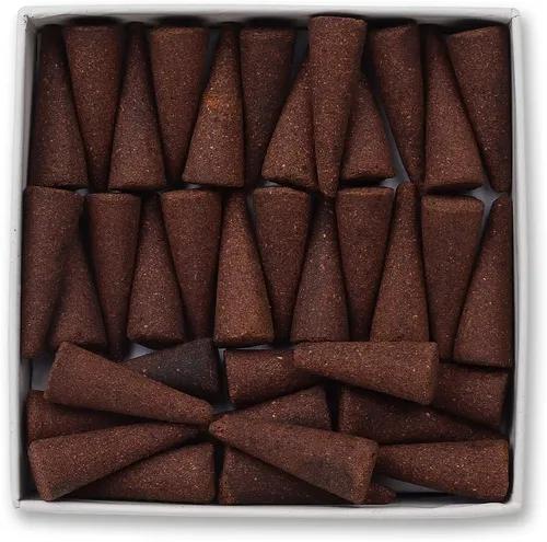 Sandal & Saffron Dhoop Cones | Organic & Luxury Incense Dhoop for Puja & Yoga