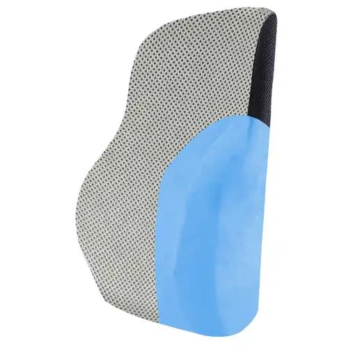 Sleepsia Gel Infused Lumbar Support Memory Foam Orthopedic Back Cushion - Back Rest For Car And Office Chair, Back Pain Relief Spine Alignment Sitting (Grey/Black)