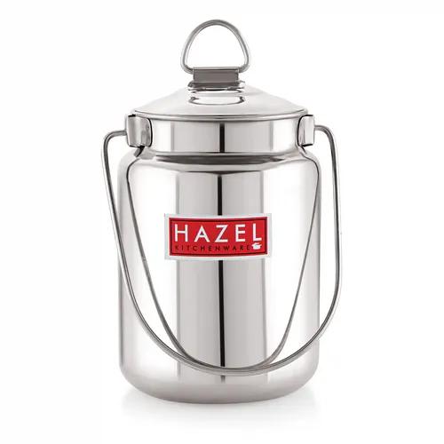 HAZEL Stainless Steel Plain Barani, 1 LTR, Silver