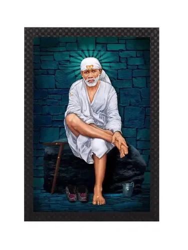 Sai Baba Wall Painting For Home Decoration Pack of 1 (50 x 35 Cm)- Pattern 156