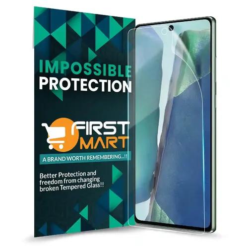 FIRST MART Screen Protector for Samsung Galaxy Note 20 5G - Nanofiber Unbreakable Membrane Case Friendly Full Edge to Edge Screen Coverage & Installation Kit (Crystal Clear)