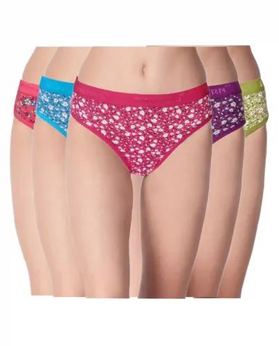 Premium Super Printed Hipster Panty Pack of 5 - Small