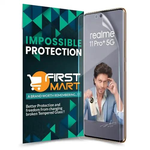 FIRST MART Screen Protector for Realme 11 Pro Plus 5G - Nanofiber Unbreakable Membrane Case Friendly Full Edge to Edge Screen Coverage & Installation Kit (Crystal Clear)