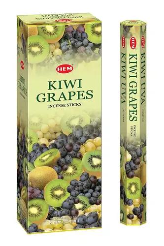 HEM Kiwi Grapes Incense Sticks | Agarbatti for Home Freshness, Prayer, Positive Energy & Yoga Meditation | Pooja Item for Home | Burning Time - 35-40 Minutes |120 Sticks (Handcrafted & Low Smoke)