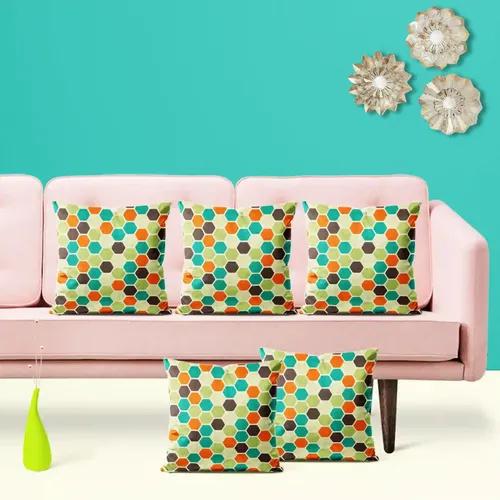 ArtzFolio Retro Style D2 | Decorative Cushion Cover for Bedroom & Living Room | Cotton Canvas Fabric | 12 x 12 inch (30 x 30 cms); Single Piece