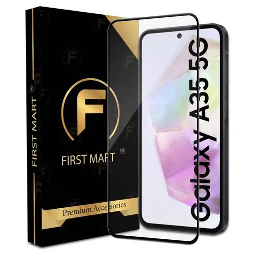 FIRST MART Premium Tempered Glass for Samsung Galaxy A35 5G with Edge to Edge Coverage and Easy Installation Kit, Pack of 1