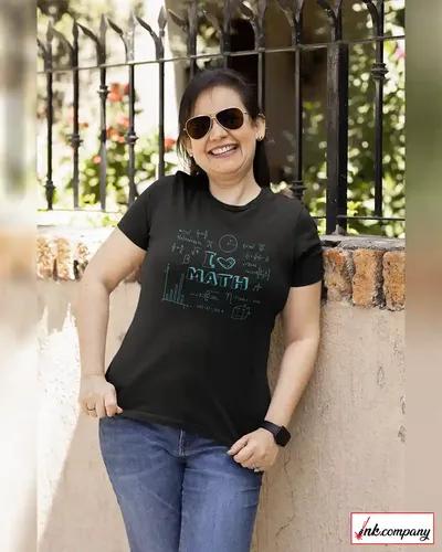 Women's I Love Math' T-Shirt - Stylish Passion For Numbers! - S