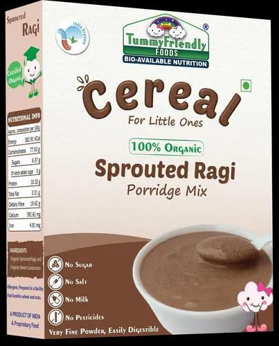 Tummyfriendly Foods Certified Organic Sprouted Ragi Porridge Mix | Made Of Organic Sprouted Ragi For Baby| Rich In Calcium, Iron, Fibre & Micro-Nutrients | 200G Cereal (200 G)