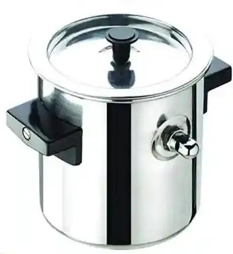 JVL MB-1.5 Stainless Steel Double Wall Milk Boiler Storage with Whistle and Funnel for Everyday Use bakelite Handle - 1.5 Litre