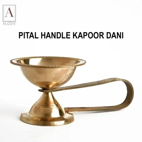 ALODIE- Kapoor dani for puja Brass | dhup dani Brass | Brass dhoop dani with Handle | Brass Kapoor Dhani with Handle