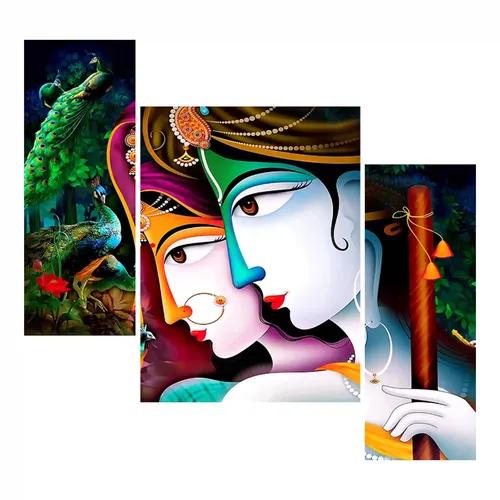 Framed Wall Painting For Home Decoration Pack of 3- Pattern 163