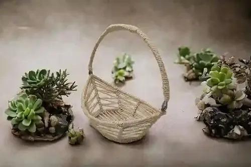 YELLOW Ribbon Rope Basket With Strong Metal Frame Gift Hamper Baskets For Gifting Decorative Baskets For Hampers Packing Gifts Storing Fruits And Vegetables.