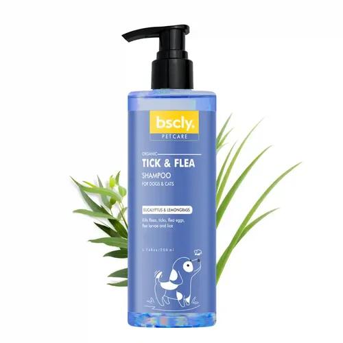 Bscly Tick & Flea Dog Shampoo with Eucalyptus & Lemongrass - 100% Natural - 200ml