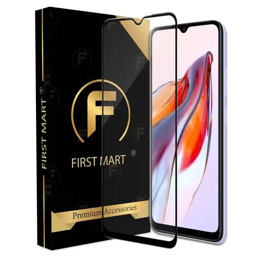 FIRST MART Premium Tempered Glass for Redmi 12C / Poco C55 with Edge to Edge Coverage and Easy Installation Kit, Pack of 1