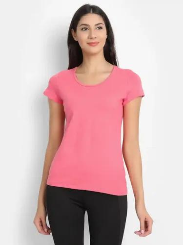 Organic Bamboo Fabric Half Sleeve T-Shirt Pink - S