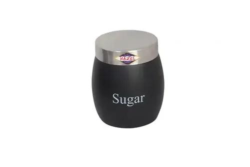 Hazel Sugar Container/Storage Jar, 900 ml, Mild Steel, Sober Black,1 Pc, S4