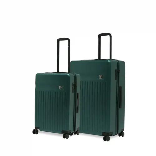 EUME Classic Check-In Medium 65 Cm And Large 75 Cm Luggage|Polycarbonate  Set Of 2 ( Forest Green)