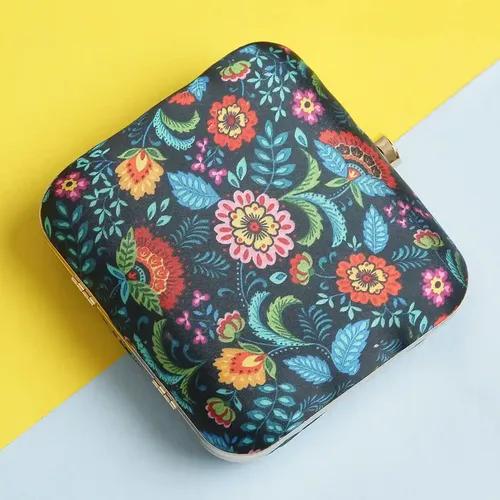 Stylish Floral Designer Clutch For Women - Multicolour