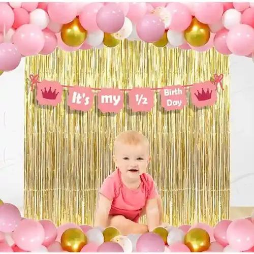 Untumble Pink Half Birthday Foil Kit (Pack Of 54 Pcs)