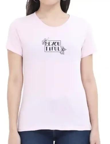 BeYOUtiful - Women's Regular Fit T-shirt - Light Baby Pink - XS