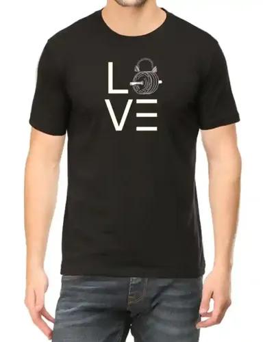 Love workout - Men's regular fit Black t-shirt - S