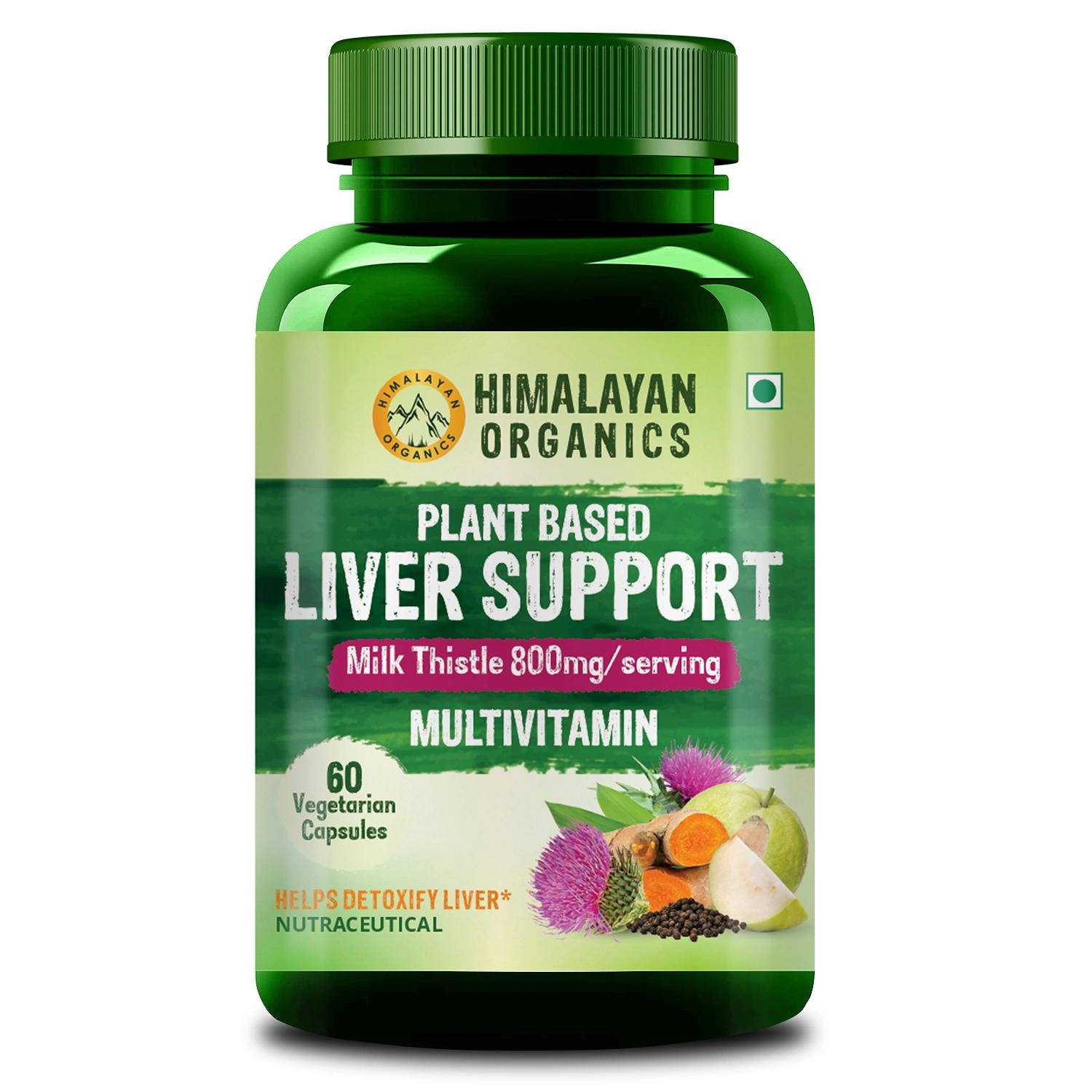 Himalayan Organics Plant Based Liver Support with Milk Thistle- 60 Veg Capsules